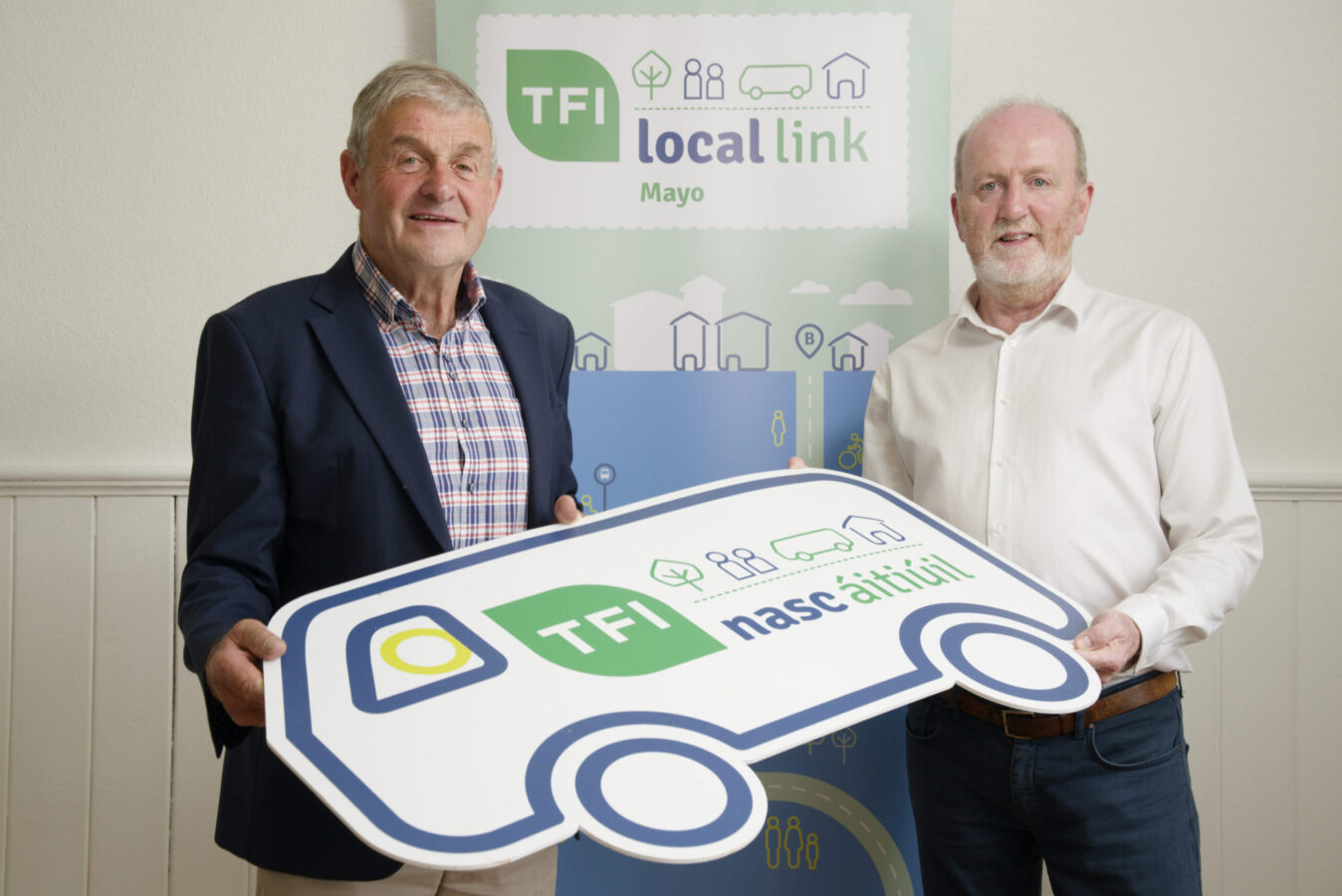 Local Link AGM. From L/R  Michael Holmes (Director Local Link) and Declan Turnbull (Chairperson of the Board). Pic~:Michael McLaughlin