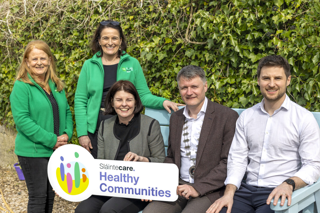 Angela Fahey (TFI LLM Customer Engagement Officer), Sarah Togher (TFI LLM Manager), Deirdre Finnerty (Head of Community Engagement Mayo County Council and Local Link Chairperson), Cllr Jarlath Munnelly (Local Link Director), Donal Newcombe (Healthy Mayo County Coordinator)