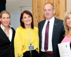 Local Link Mayo host National Age Friendly Recognition and Achievement Judges at an event in the Father Peyton Centre, Attymass. Pictured at the event are Mary Blowick, Age Friendly Programme, Bernie O'Brien, Age Friendly Ireland, Orlagh Denneny, Chairperson Local Link, Sarah Togher, Manager Mayo Local Link. Greg Barry, Director Mayo Local Link , Senator Rose Conway and Syliva McCarthy, Age Friendly Ireland . Pic: Heverin Print. Mary Blowick, Bernie O'Brien, Orlagh Denneny, Sarah Togher, Greg Barry, Senator Rose Conway and Syliva McCarthy