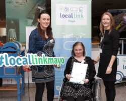 Pictured at the Launch of Local Link Mayo by Cllr Neil Cruise at the Museum of Country Life, Turlough, Castlebar are Siofra Kilcullen, Mayo County Council,Annn Marie Healy and Trish Heaney, Financial Administer Local Link Mayo. Pic: Heverin Print