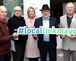 Pictured at the Launch of Local Link Mayo by Cllr Neil Cruise at the Museum of Country Life, Turlough, Castlebar are Cllr Joe McHale, Pat Staunton, Active Retirement Group, Senator Rose Conway Walsh, Cllr Michael Kilcoyne and Michael Larkin, Ballyheane Tidy Towns. Pic: Heverin Print.