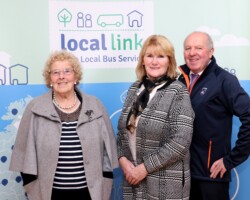 Local Link Mayo host National Age Friendly Recognition and Achievement Judges at an event in the Father Peyton Centre, Attymass. Pictured at the event are Marie Walsh and Ann and Sean McCann. Pic: Heverin Print. Marie Walsh and Ann and Sean McCann.