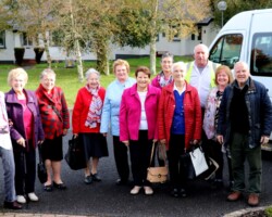 Local Link Mayo host National Age Friendly Recognition and Achievement Judges at an event in the Father Peyton Centre, Attymass. Pictured at the event are Annie Chambers, Ester Moran, Mary Kenning, Maureen Roache, Elizabeth Hester, Elizabeth Holden,Michael O'Haire, Bus Driver Local Link, Patricia Bourke and Pat Mulloy. Pic: Heverin Print. Annie Chambers, Ester Moran, Mary Kenning, Maureen Roache, Elizabeth Hester, Elizabeth Holden,Michael O'Haire, Bus Driver Local Link, Patricia Bourke and Pat Mulloy attend the National Age Friendly Recognition event in Attymass.