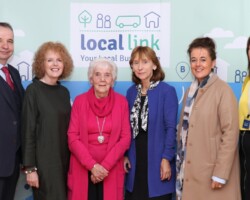 Local Link Mayo host National Age Friendly Recognition and Achievement Judges at an event in the Father Peyton Centre, Attymass. Pictured at the event are Padraic Walsh, Manager Fr Peyton Centre Attymass, Mary Blowick, Age Friendly Programme, Marie Flannagan, Chairperson Older People's Council Mayo, Bernie O'Brien, Age Friendly Ireland, Syliva McCarthy, Age Friendly Ireland and Sarah Togher, Manager Mayo Local Link. Pic: Heverin Print. Padraic Walsh, Mary Blowick, Marie Flannagan, Bernie O'Brien, Syliva McCarthy, and Sarah Togher attending the National Age Friendly Recognition event in Attymass.