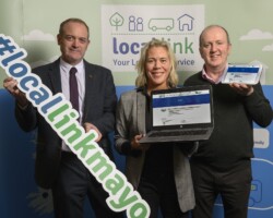 Greg Barry (Director), Orlagh Denneny (Chairperson LLM), Declan Turnbull (Head of Ballina Municipal District) Greg Barry, Orlagh Denneny and Declan Turnbull at the launch of Local Link Mayo's website