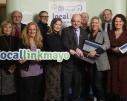 Peter Hynes (Chief Executive Mayo County Council) launching the TFI Local Link Mayo website www.locallinkmayo.ie back row Tim Quinn (Director), Declan Turnbull (Head of Ballina Municipal District), Greg Barry (Director). Front row: Carmel Murphy (Mayo County Council ), Angela Fahey (LLM), Jennifer Corcoran (LLM), Peter Hynes, Orlagh Denneny (Chairperson LLM), Sarah Togher (Manager LLM). Tim Quinn, Declan Turnbull, Greg Barry, Carmel Murphy, Angela Fahey, Jennifer Corcoran, Peter Hynes, Orlagh Denneny and Sarah Togher at the launch of Local Link Mayo's website