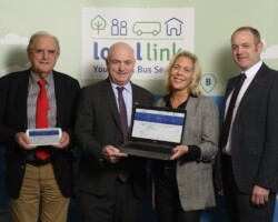 Tim Quinn (Director), Peter Hynes (Chief Executive Mayo County Council), Orlagh Denneny (Chairperson LLM) Greg Barry (Director). Tim Quinn, Peter Hynes, Orlagh Denneny and Greg Barry at the website launch