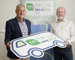 Local Link AGM. From L/R Michael Holmes (Director Local Link) and Declan Turnbull (Chairperson of the Board). Pic~:Michael McLaughlin