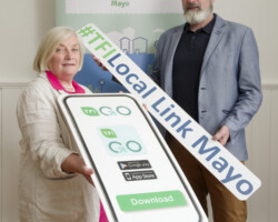 Local Link AGM. From L/R Ann Marie Carroll (Secretary,Local Link Mayo) and Greg Barry (Director Local Link Mayo). Pic~:Michael McLaughlin