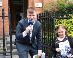 Michael D McAndrew MWR presenter with Annemarie Healy (Disability Activist