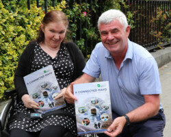 Annemarie Healy (Disability Activist) pictured with Padraig O Ceidgh - businessman and entrepreneur (founder of Aer Aran Express and Aer Lingus regional)