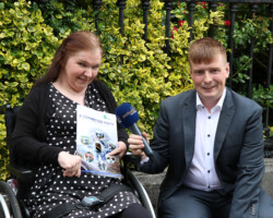 Michael D McAndrew MWR presenter with Annemarie Healy (Disability Activist)
