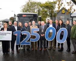 Lift to Right
Deirdre Finnerty, Head of Community Engagement Mayo County Council/Director TFI Local Link Mayo.
Rose Conway Walsh TD,
John Doyle, Contracts Administrator, TFI Local Link mayo
Dara Calleary TD Minister of State for Trade Promotion, Digital and Company Regulation.
Aoife Brennan, Logistics, Corduff Travel
Cllr Michael Loftas
Martin Hyland – Head Mechanic, Corduff Travel
Declan Turnbull, Head of Ballina MD and Chairperson TFI Local Link Mayo
Declan Ginnelly, Executive Engineer, Ballina MD
An Cathoirleach John O’Hara, Mayo County Council
Michael Corduff, Managing Director, Corduff Travel
Michael Holmes, Director, TFI Local Link Mayo
Thomas Bibby, Transport Planner, National Transport Authority
Sarah Togher, Manager, TFI Local Link Mayo
Jennifer Corcoran, Transport Co-ordinator, TFI Local Link Mayo
Orla Bourke – Senior Executive Engineer, Ballina Municipal District (MD)