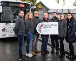 Left to Right
Michael Corduff, Managing Director, Corduff Travel
Aoife Brennan, Logistics, Corduff Travel
John Doyle, Contracts Administrator, TFI Local Link mayo
John Gill, Driver, Corduff Travel
Martin Hyland – Head Mechanic, Corduff Travel
Jennifer Corcoran, Transport Co-ordinator, TFI Local Link Mayo
Sarah Togher, Manager, TFI Local Link Mayo